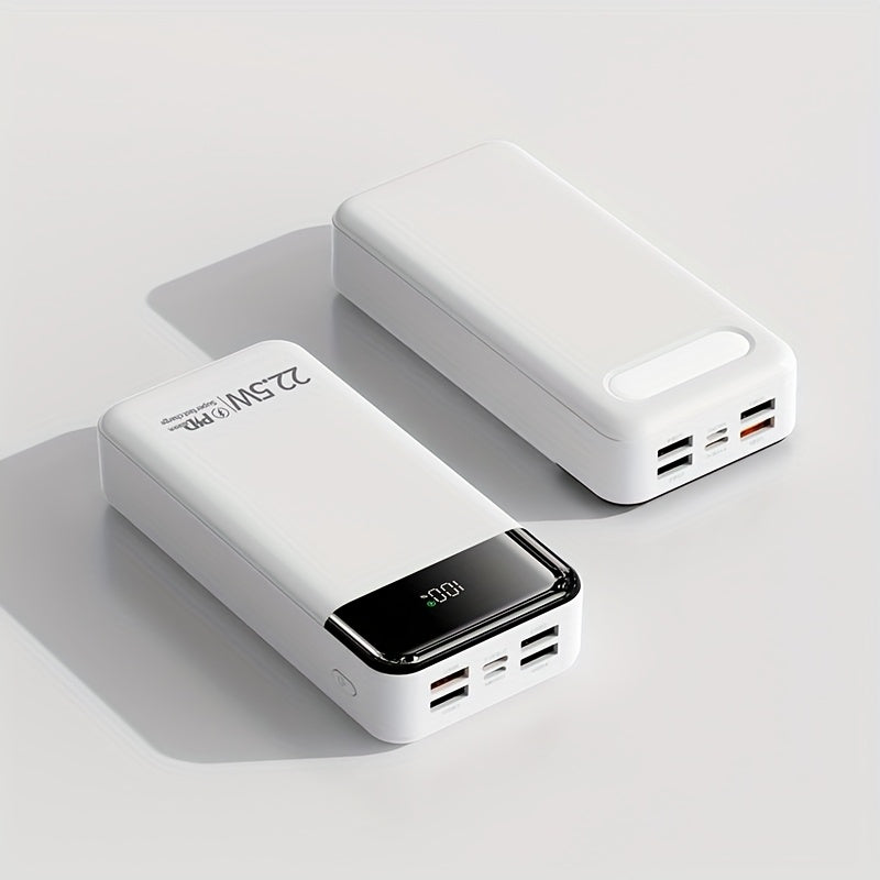 60000mAh Large-capacity Portable Power Bank, 22.5W Fast Charging Equipped with Light/LED Power Display, Suitable for Charging Android Electronics/mobile Phones And Other Equipment, Outdoor Travel/Camping Removable Emergency Power Supply Device