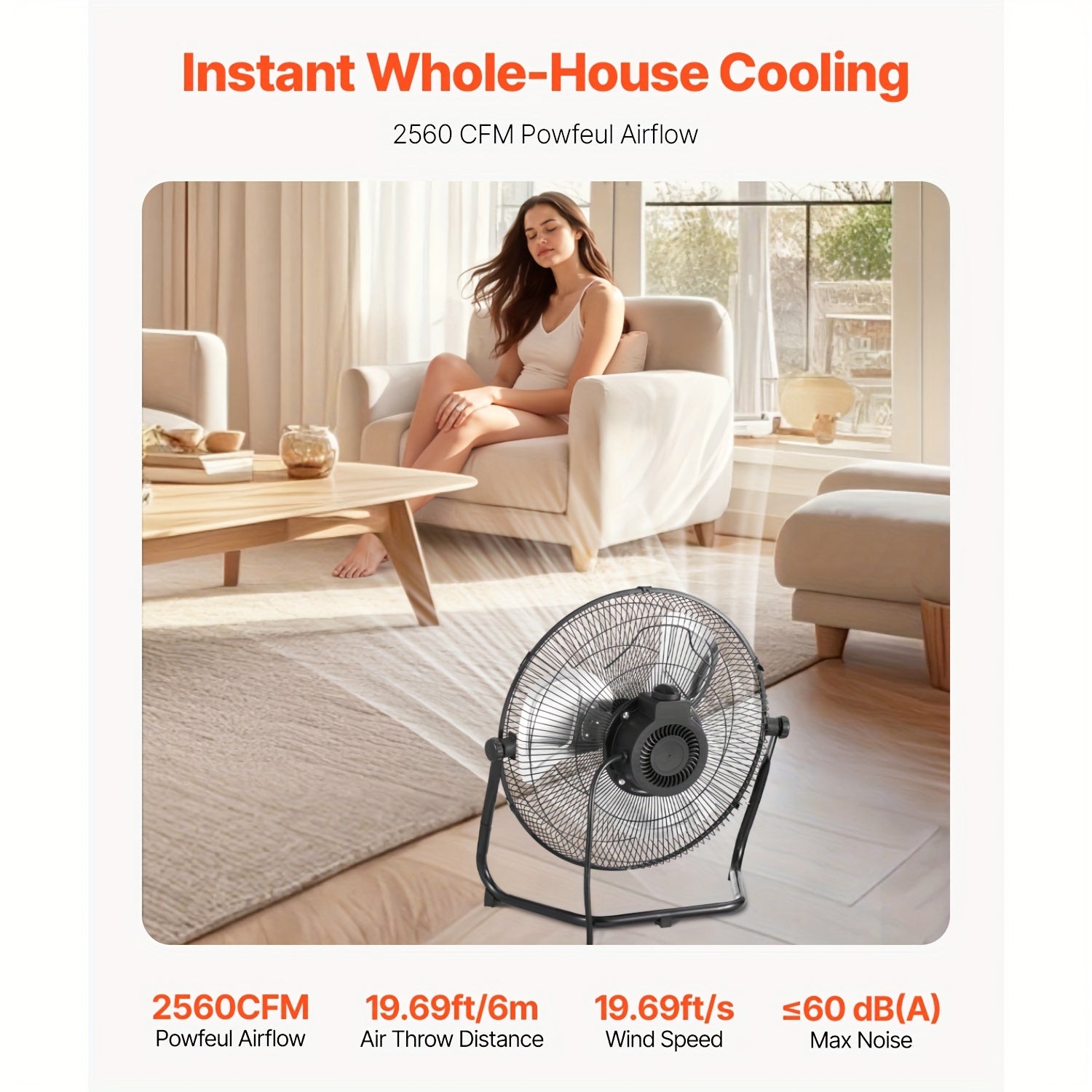 Industrial Floor Fan, Regular Grill, 14/18/20inch, 1/2 Pack, US Plug, 110V