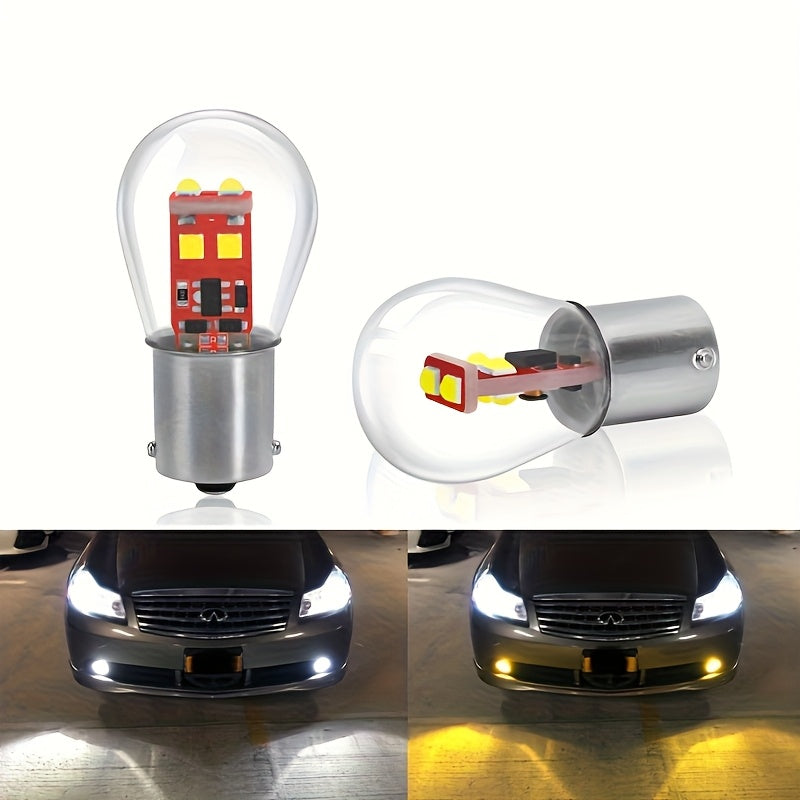 2Pcs LED Headlight Car Turn Signal Lights 1156 1157 Bulbs BA15S BAU15S BA15D Reverse Light Brake Light BAY15D P21/5W LED Low Beam Light for Cars and Trucks, No Battery Included
