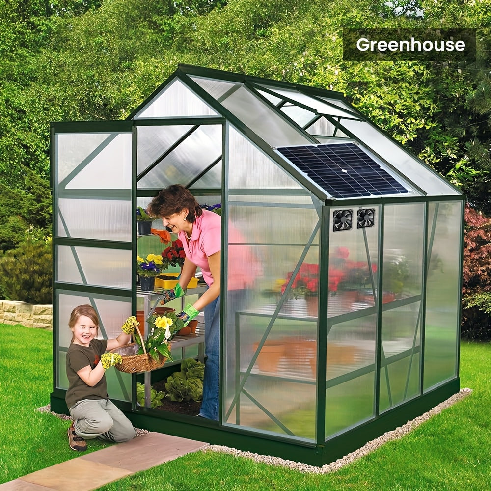 Sunant Solar Panel Fan Kit, 20W Power, with DC Fan, Ideal for Small Chicken Coops, Greenhouses, Sheds, Pet Houses, Window Vents (Dual Fan)