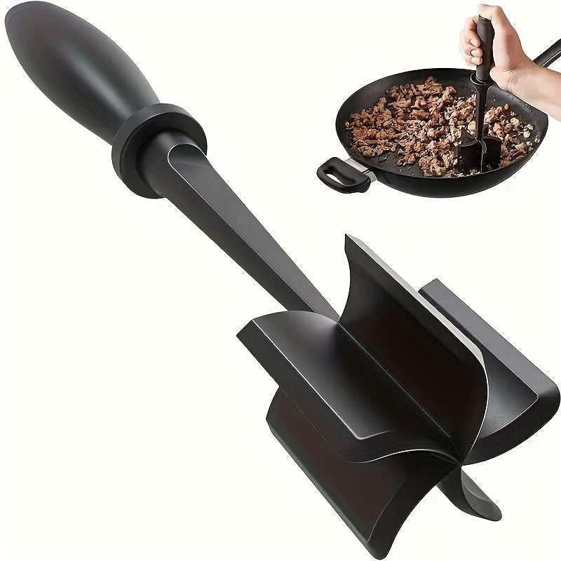 1PC Meat Grinder Heat Resistant Meat Chopper, Premium Ground Meat Masher for Burger Beef Turkey Mincing and Shredding