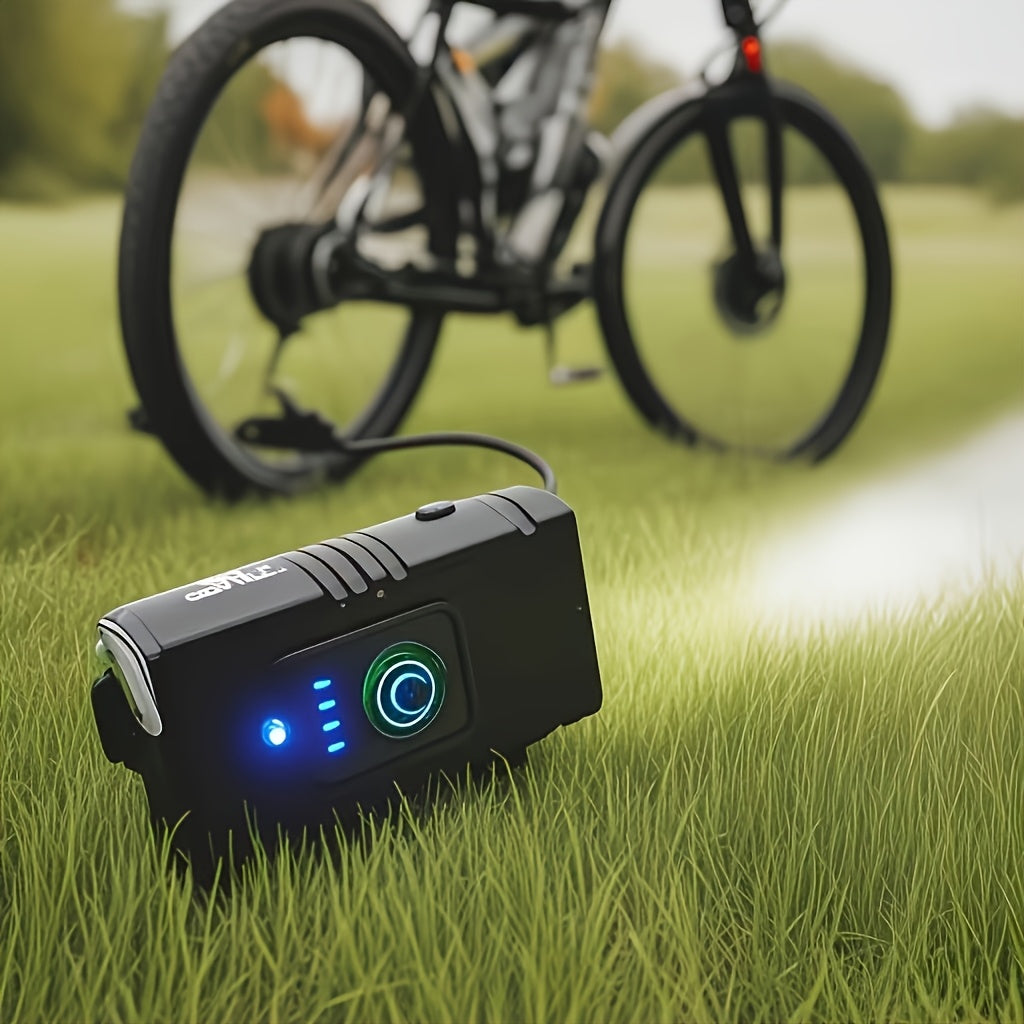 Bicycle Light Rechargeable High Beam Flashlight Night Riding Light Cycling Light with Aluminum Alloy Housing & Battery Level Indicator/
