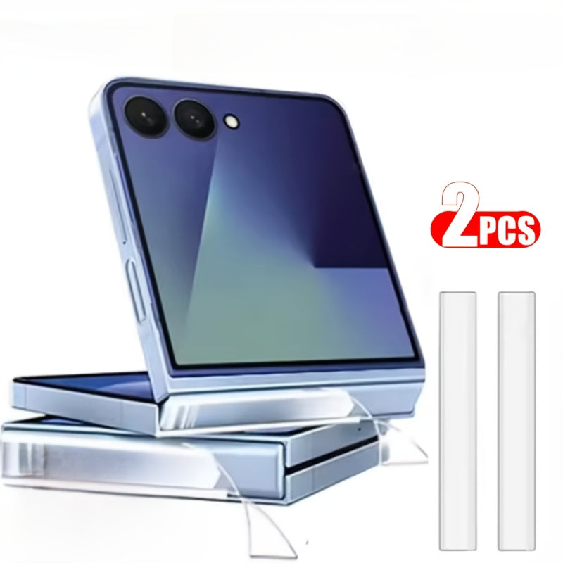 2 片装（2 片中轴水凝软膜）适用于三星 Galaxy Z Fold 7/Z Fold 6/Z Fold 5/Z Fold 4/Flip 7/Flip 6/Flip 5/Flip 4 折叠屏铰链中轴贴膜 柔性水凝材质 防刮耐磨 无缝贴合 防尘防汗 不易脱落 保护铰链中轴 延长机身寿命 高清透明 不影响折叠开合 智能手机用户 科技爱好者 Black Friday/Christmas/Cyber Monday/New Year 热销