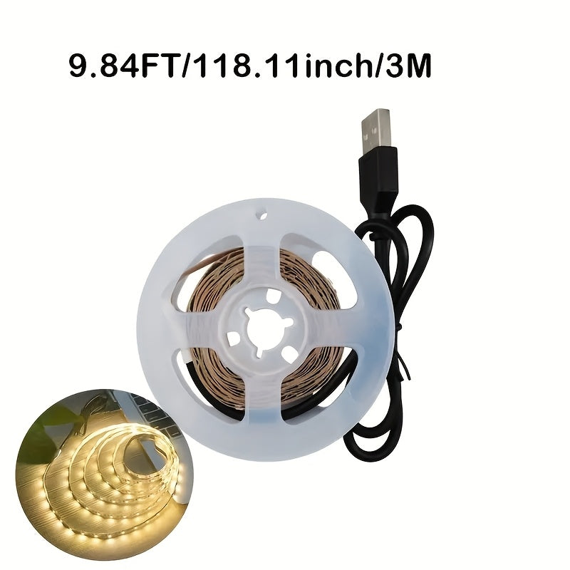 USB灯条 DC5V 明亮的柔性LED灯带 带自粘 SMD2835 可任意裁剪 可做装饰 照明