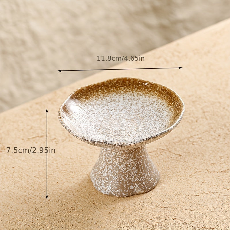 1pc Pedestal Bowl, Tall Fruit Bowl Multi-Purpose, Snack Dish, Appetizer Plate/ Fr: 1pc Bol sur pied, Coupe à fruits sur pied polyvalente, Plat à apéritif, Plat à snacks