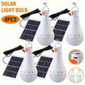 4PCS solar LED smart bulb, rechargeable emergency bulb, portable floodlight with hook, 3 lighting modes yard light, suitable for garden, camping, fishing, lantern, night light, stall lighting