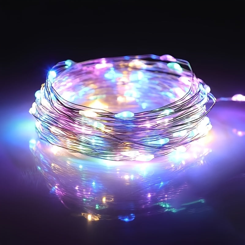 6/4个，3米长有30颗led灯珠，彩色仙女灯串，礼盒装饰，生日派对，可弯曲灯线自由DIY，萤火虫灯，适用于，圣诞，情人节，照片墙装饰