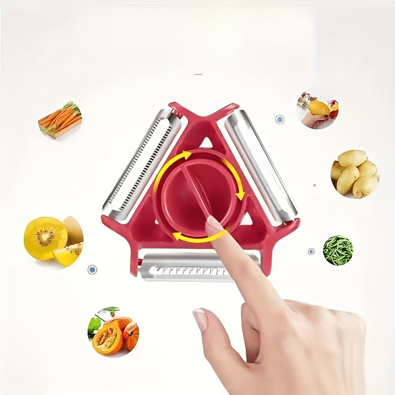3-in-1 Multifunctional Kitchen Peeler, Potato Slicer, Vegetable Cutter & Grater, Essential for Camping and RV