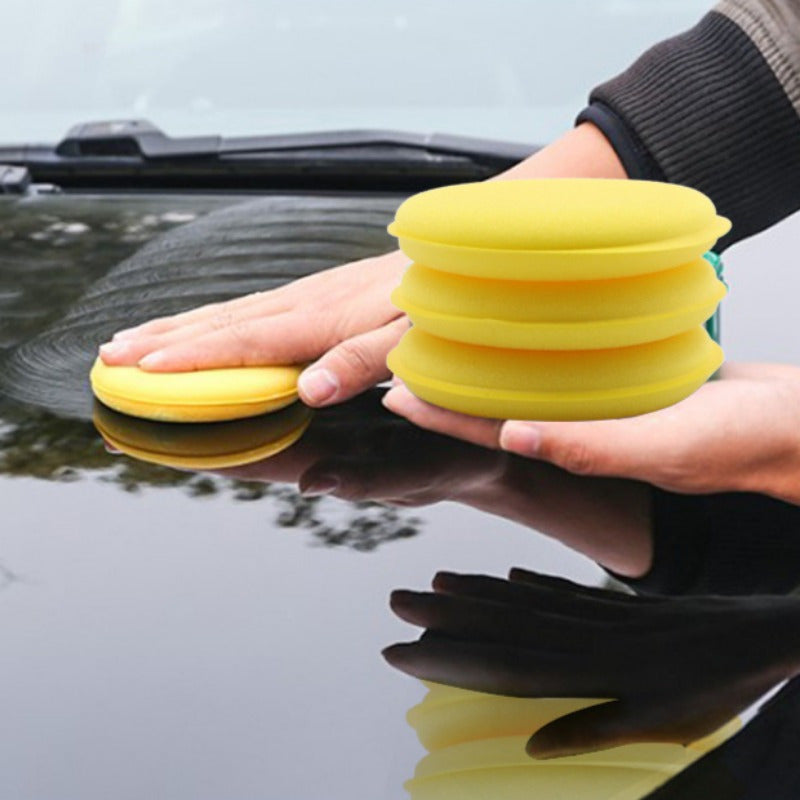 Car Polishing Sponge Pad Soft Foam Applicator Pad Round Wax Applicator Pad Sponge Vehicle Polishing Pad Car Cleaning Pad Car Glass Cleaning Sponge