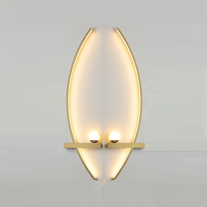 LED Metal Wall Light Bedside Indoor Decorative Curved Wall Sconce - 3 Color Temperatures, Modern Minimalist Linear Wall Light, Suitable for Bedroom, Hallway, Bedside, Living Room.