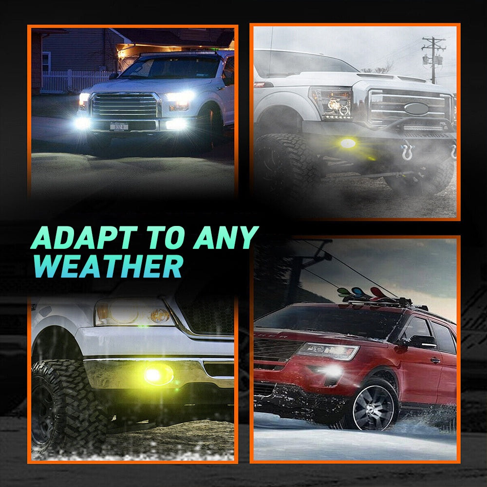2Pcs 400% Super Bright LED Headlight and Fog Light Bulbs H4 H7 H11 H1-O78, 6000LM Super Bright 4500K White 100W, Enhanced Visibility, Safe Driving, Easy Installation, Suitable for Various Vehicles, Plug-and-Play Headlights