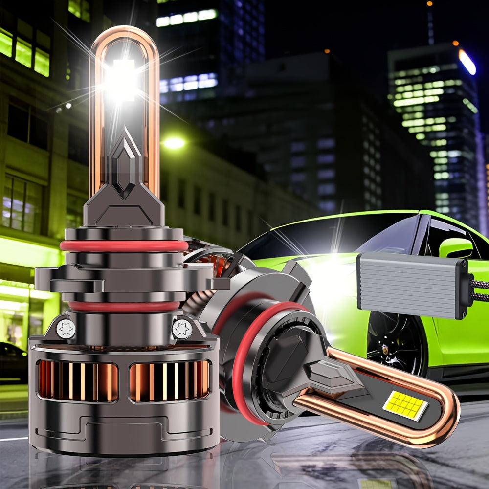 2-Pack H1 H4 H7 H11 9005 9006 9012 LED Car Headlights, 9570 CSP Chip White Light Technology, 56500 Lumens (340W) Brightness, High/Low Beam Integrated, Fast Heat Dissipation, Suitable for Various Environments, Plug-and-Play