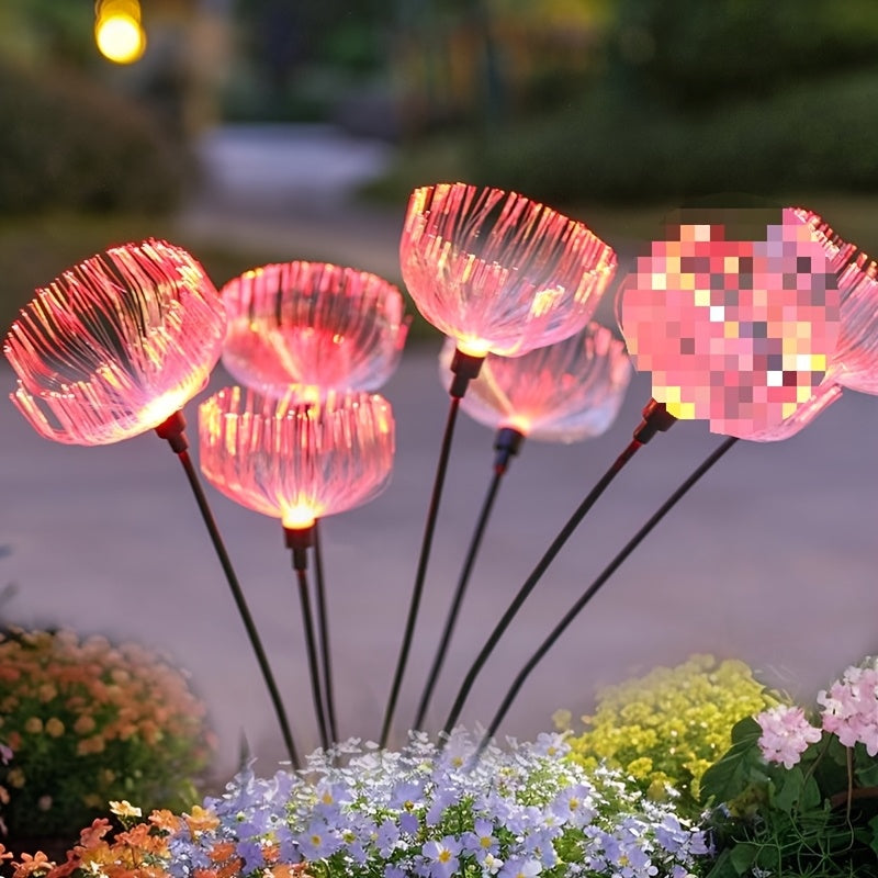 Solar 6 Jellyfish Outdoor Light - Automatic On/Off Solar Garden Lantern with Hanging Tentacle Design, Suitable for Path, Lawn, Patio, Halloween, Christmas - Stainless Steel Construction, Lawn Decoration, Holiday Ornament