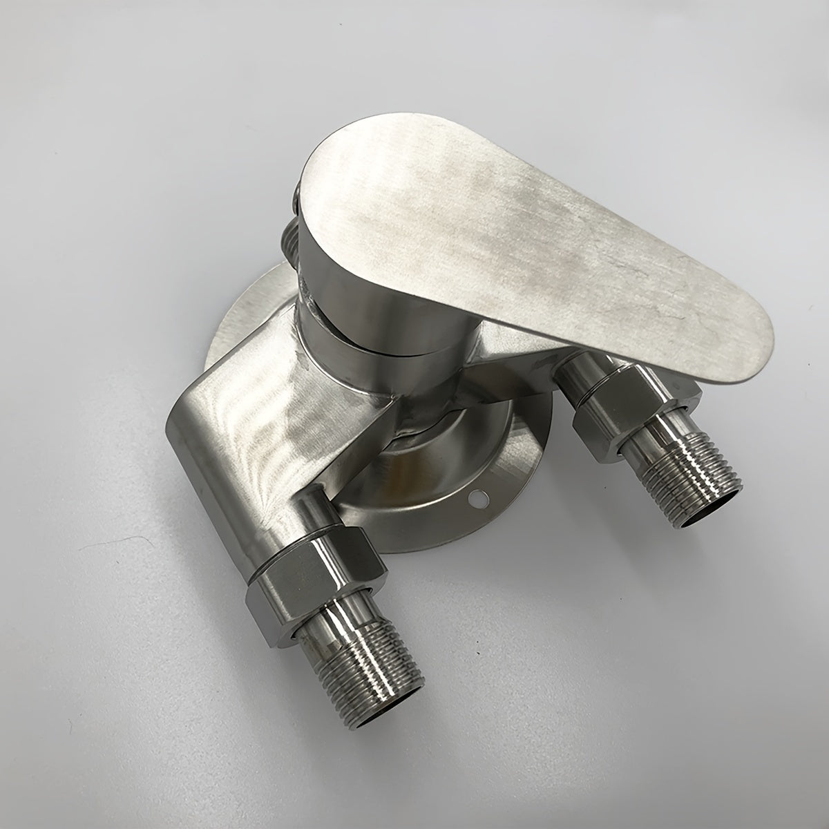 Stainless Steel Shower Faucet - Hot & Cold Water Mixer, Brushed Finish Minimalist Design Wall Mount Shower Valve for Bathroom & Shower
