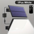 400 LED Solar Outdoor Light with Light Sensor, Remote Control, Separate Light Sensor Panel, 16.4 ft Cable, Dusk to Dawn Lighting, Security Solar Floodlight, Suitable for Outdoor Porch, Yard, Shed, Wall, Christmas Gift, Father's Day Gift