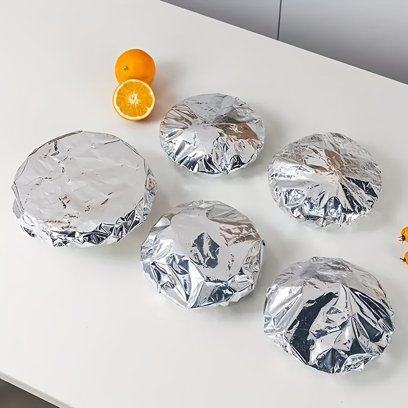 Food-Grade Reusable Foil Insulation Lid – Tabletop Heat Retention Cover, Aluminum Foil Lid, Kitchen Freshness & Heat Preservation Film Cover for Bowls, Plates, Dishes – Keeps Food Warm, Fresh, and Protects from Insects & Dust, Food Warming Equipment