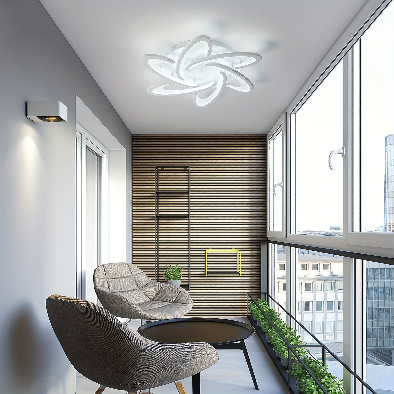 LED Ceiling Light Modern Design Adjustable Ceiling Light Compact Ceiling Light Trim, for Living Room Kitchen Bedroom Dining Room, Diameter 31.1 inches / 3360 Lumens / 3000-6500K, Home Decor and LED Light, Living Room LED Light