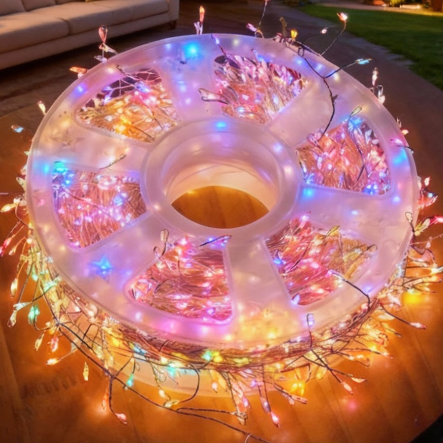 USB LED 串灯，32米/98英尺爆竹灯串，1000LED 星空萤火虫灯，8种模式，多功能，适用于花环制作、婚礼装饰、室内空间，营造星空萤火虫效果，提升任何装饰场景