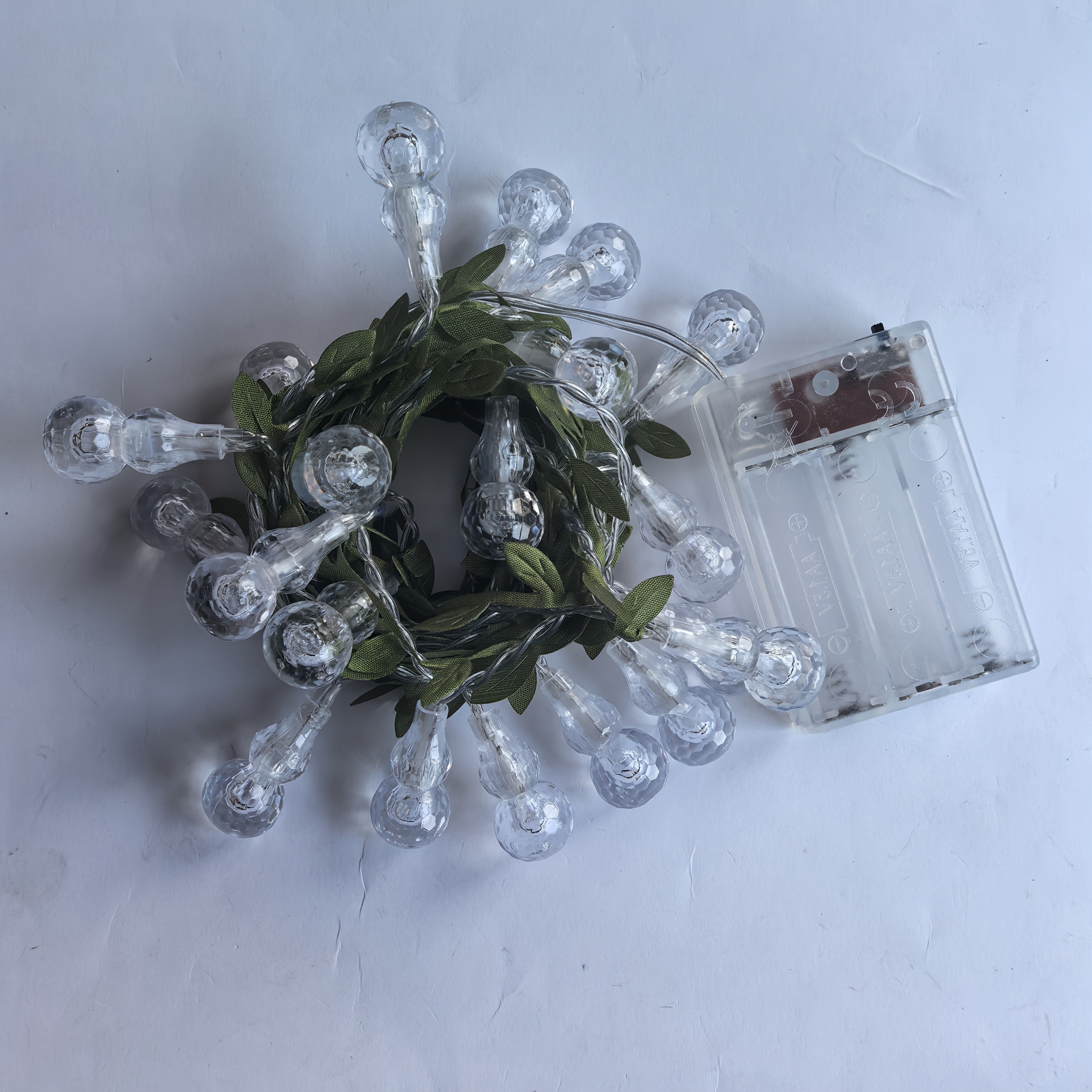 1入 暖光/多色花環燈串，綠葉藤編瓜狀燈飾，葫蘆燈，適用於新年、春季、聖誕節、萬聖節、居家、牆面、客廳、臥室裝飾 - 電池供電（不含電池）