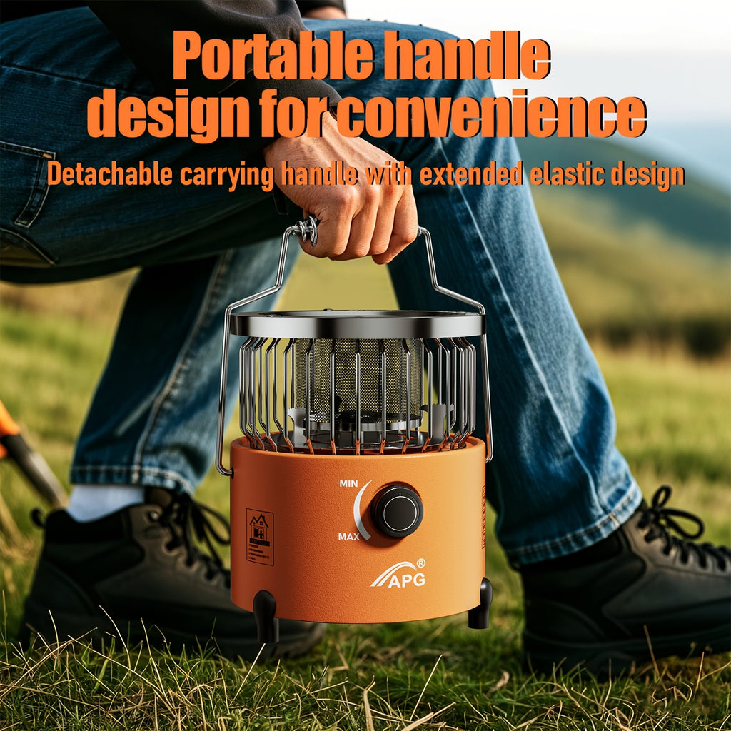 Portable Propane Heater Stove - 9,000 BTU Propane Heater - Multi-Functional Indoor/Outdoor Use, Durable Metal Construction, No Electricity Required, Foldable Legs, Ideal for Camping, Hiking, Picnic & Winter Heating
