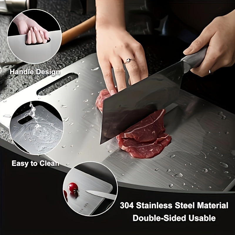 3-Pack Ultra-Durable Cutting Board – 3/2/1 Pieces Optional, Corrosion-Resistant Stainless Steel – Perfect for Meat, Vegetables &amp; Fruit – Dishwasher Safe, Portable for Indoor &amp; Outdoor Use – Essential Kitchen Tool for Home