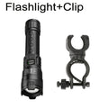 IPX6 Waterproof Flashlight with Clip, Multifunctional All-in-One Light, Power Outage & Night Riding Lighting, Easy Installation & Use, Adjustable Brightness Levels, Rechargeable, Perfect for Events and Camping