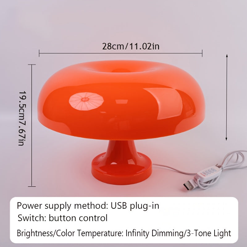 1 piece living room decorative lighting modern minimalist table lamp LED mushroom table lamp, desktop lighting lamp, for Christmas home decoration, Christmas ornament, room decoration, hotel bedroom bedside lamp