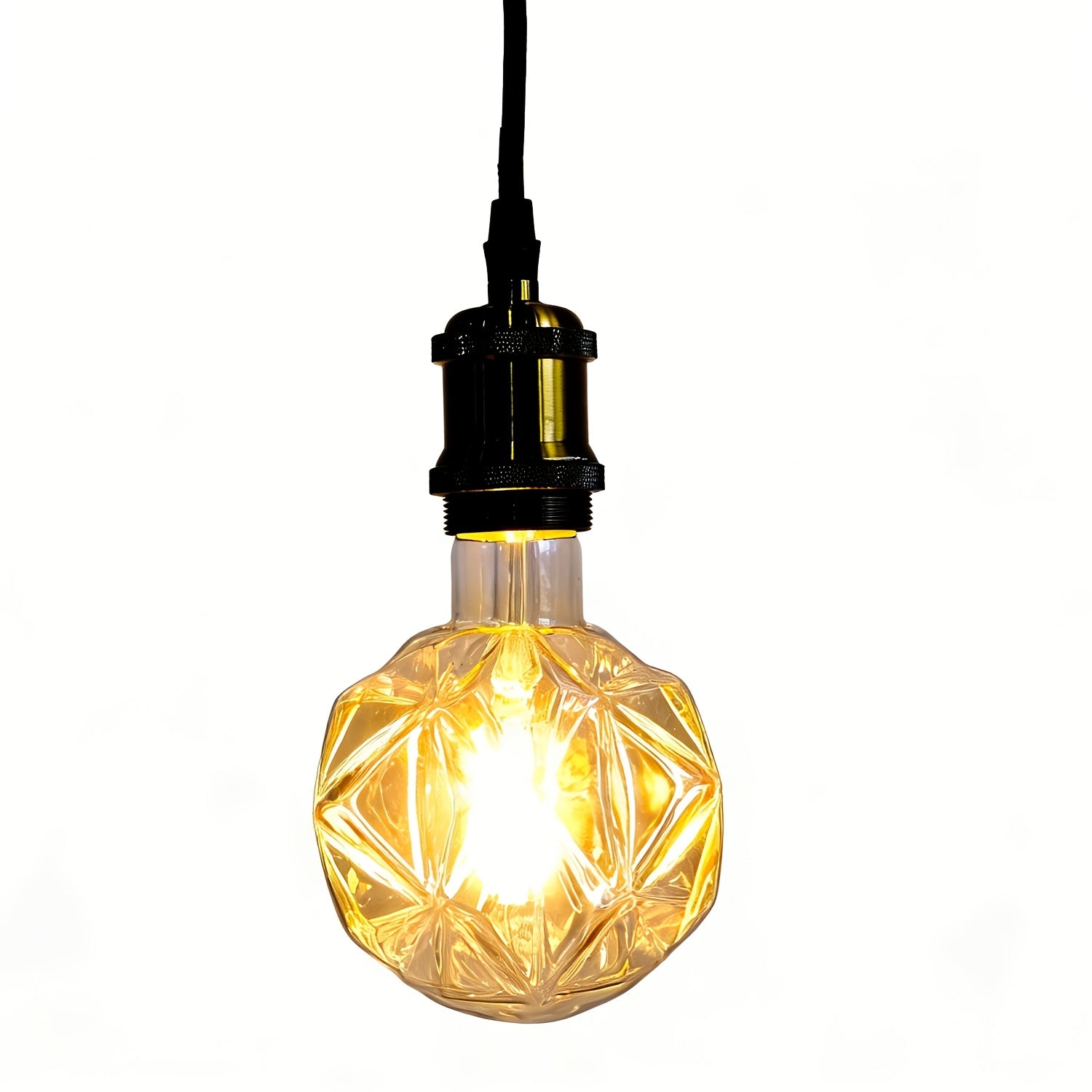 1 piece, vintage LED large lotus bulb G120, 4W 2700K warm light equivalent to 40W, 120V E26 decorative Edison bulb, stone-shaped bulb