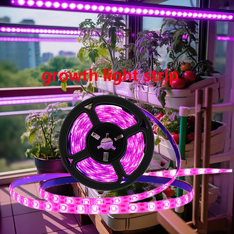 118.11 Inch LED Plant Light Strip, USB Smart Grow Light Strip, 5V 2835 Full Spectrum Grow Lamp, Supplemental Light for Vegetables, Flowers & Succulents, USB Powered, Easy to Use, Boost Plant Photosynthesis