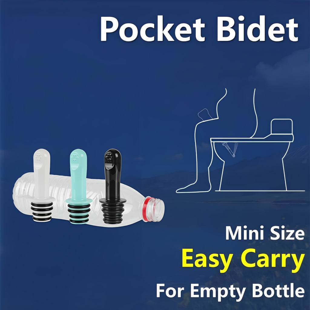 紧凑型旅行式冲洗器，用户友好，适配大多数瓶子，适合各种卫生需求，包括孕期、月经护理和老年人辅助，非常适合家庭或户外使用