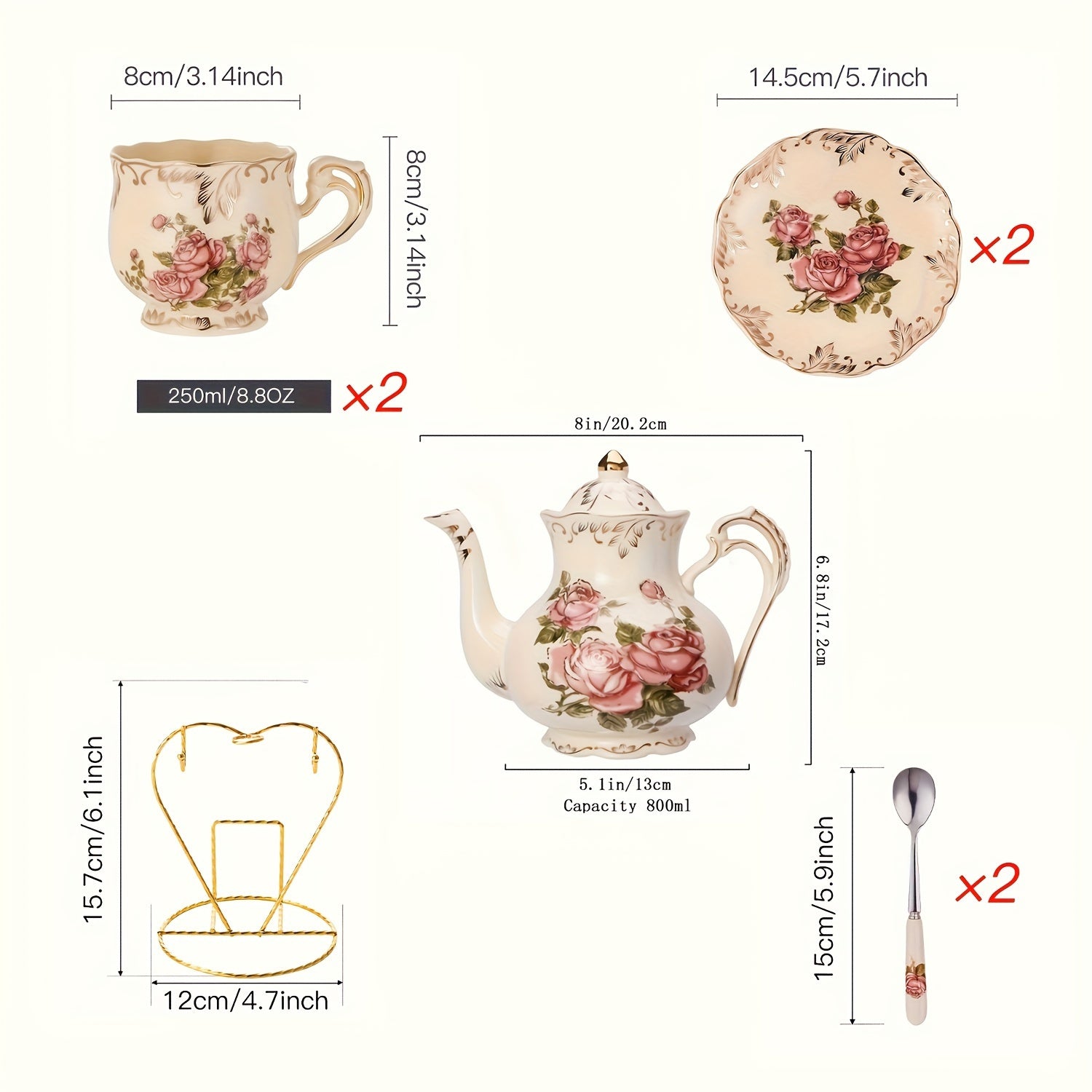 Exquisite Coffee Cup with Saucer & Spoon, Perfect for Home Kitchen, Decorative Piece for Large Parties, Romantic Cafés, Comes with Storage Box