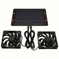 10W/12V Dual Fan Solar Powered Electric Ventilator, Solar Ventilation Exhaust Fan Kit for Outdoor Air Circulation, Ideal for Chicken Coop, Greenhouse, Shed, Pet House and Window Use, Battery-Free Operation