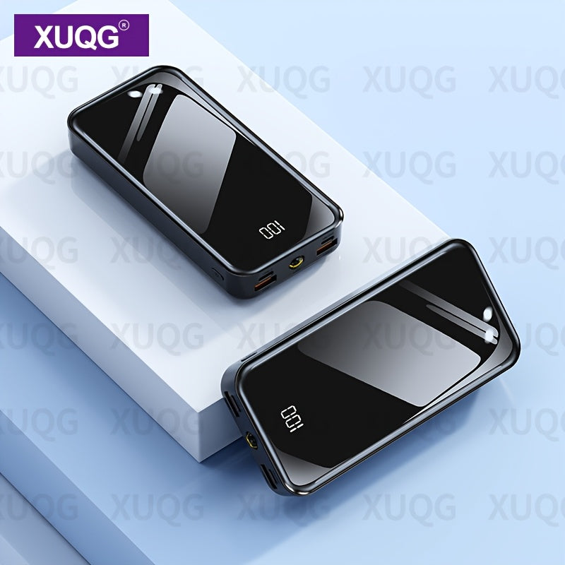 20000mAh Power Bank with LED Power Display, Built-in LED Light, Dual Input/Output, Compact and Portable Mobile Charger