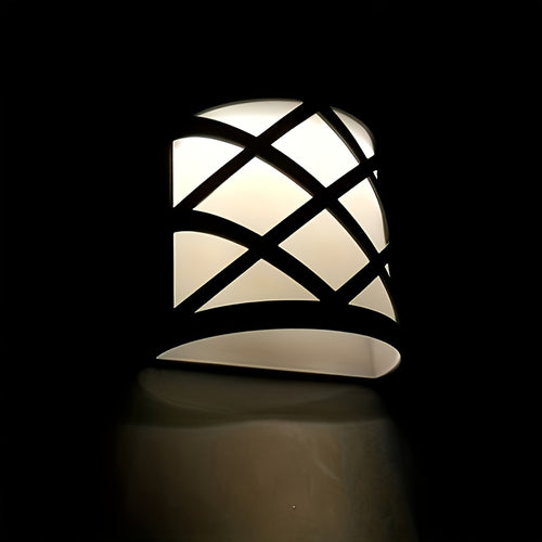 1pc Solar Wall Light Fence Light LED Fence Ambient Light Garden Courtyard Light Outdoor Night Light Optional White/Warm Light