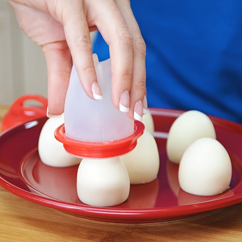 2-Piece Non-Stick Silicone Egg Cooker, Easy Boiling & Steaming Kitchen Gadget for Perfectly Cooked Eggs