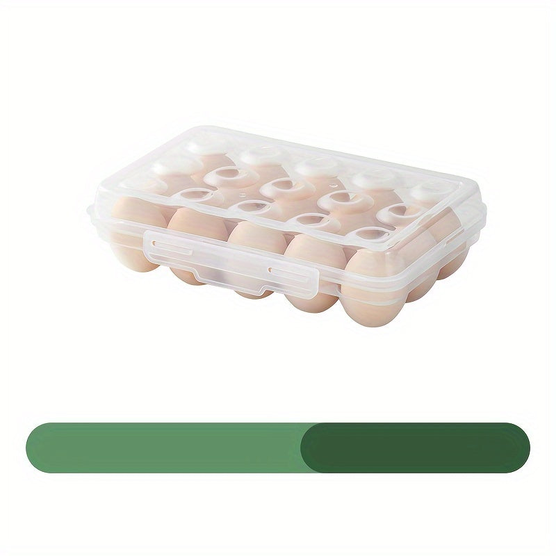 6/15/24 Compartment Shockproof Combinable Stackable Egg Storage Box, Food Grade Transparent, Portable for Refrigerator, Cabinet and Outdoor Camping, Egg Protection Container, BPA-Free