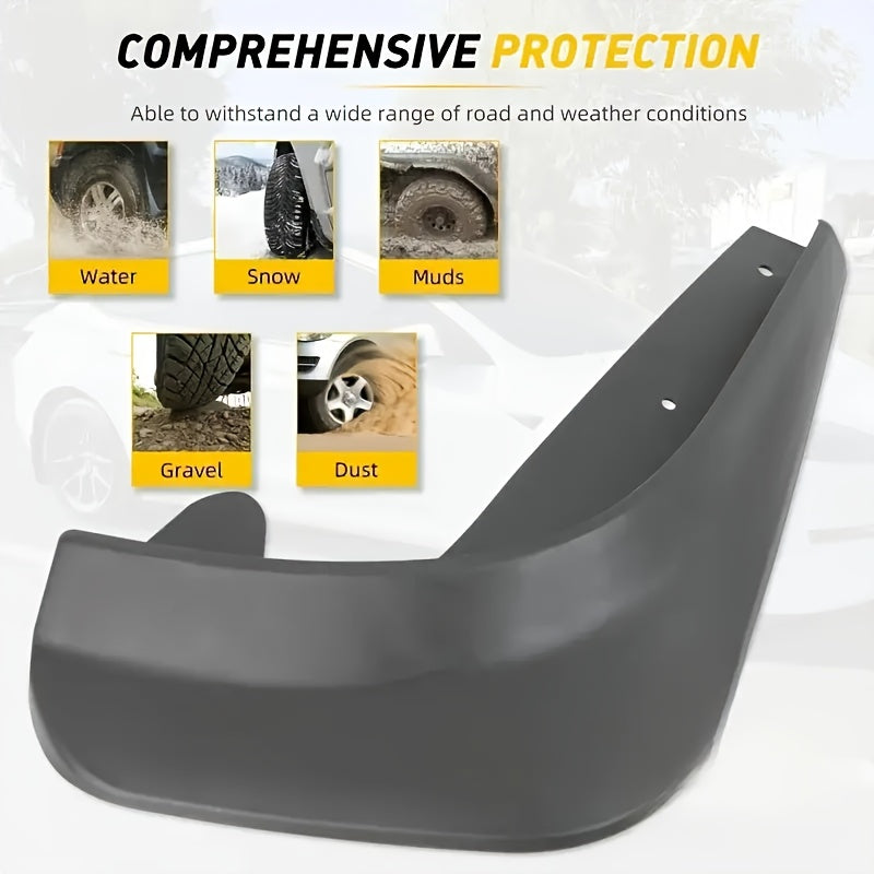 1 Set, Car Mud Flaps - Front & Rear Wheel Splash Guards, All-Season Road Debris Protection, Easy Installation for Outdoor Travel & Long-Distance Driving, Wheel Protection, Screws Included