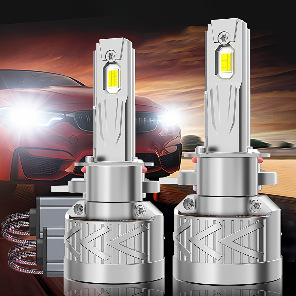 2-Pack H4 LED Headlight Bulbs, Compatible with H1, H4, H7, H11, 9005/HB3, 9006/HB4-O124 Sockets, High Power Design, CAN Bus Error-Free, High/Low Beam Dual Mode, 60,000 Lumens Brightness, 900% High Brightness