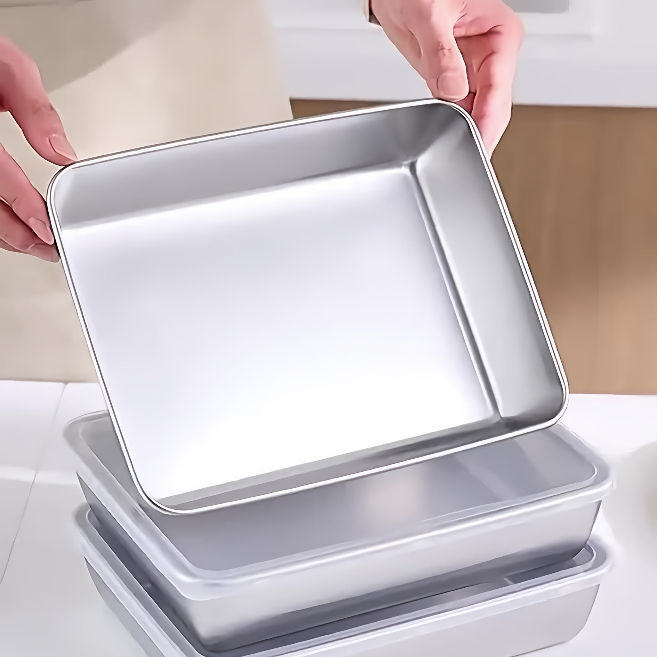 Buy 3 Get 2 Free: 5-Piece Premium Stainless Steel Food Storage Containers – With Lids, Stackable & Easy to Clean – Perfect for Picnics, Meal Prep & Fridge Organization