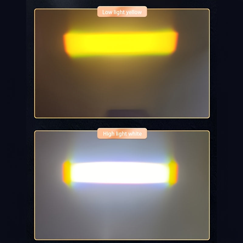 1 Piece LED Car Grille Lens Spotlight, Yellow/White High/Low Beam Headlight 3000K/6000K, Suitable for Motorcycles, Pickup Trucks and SUVs