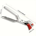 Stainless Steel Heat-Resistant Clip – Kitchen Bowl Tongs, Steamer Basket Clip – Heat-Resistant Kitchen Tool for Safely Lifting Hot Bowls, Plates & Cookware, for Air Fryer, Steamer, Oven – Ergonomic Handle, Practical Kitchen Gadget