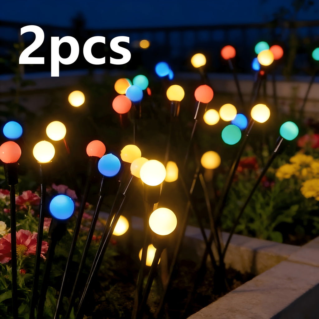 2 Pack Solar Firefly Light, Garden Atmosphere Ground Insert Light, Perfect for Garden, Lawn, Courtyard, Wedding, Valentine’s Day, Mother‘s Day, Outdoor Decoration