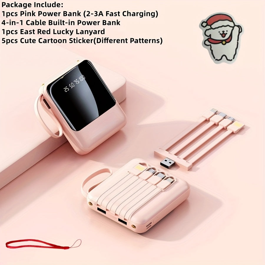 「10000mAh 大容量小尺寸，超大功率！這款迷你行動電源內建四合一多功能充電線，支援 5W/15W/22.5W 超級快充，非常適合旅行商務時使用，隨時保持您的裝置電量充足。」