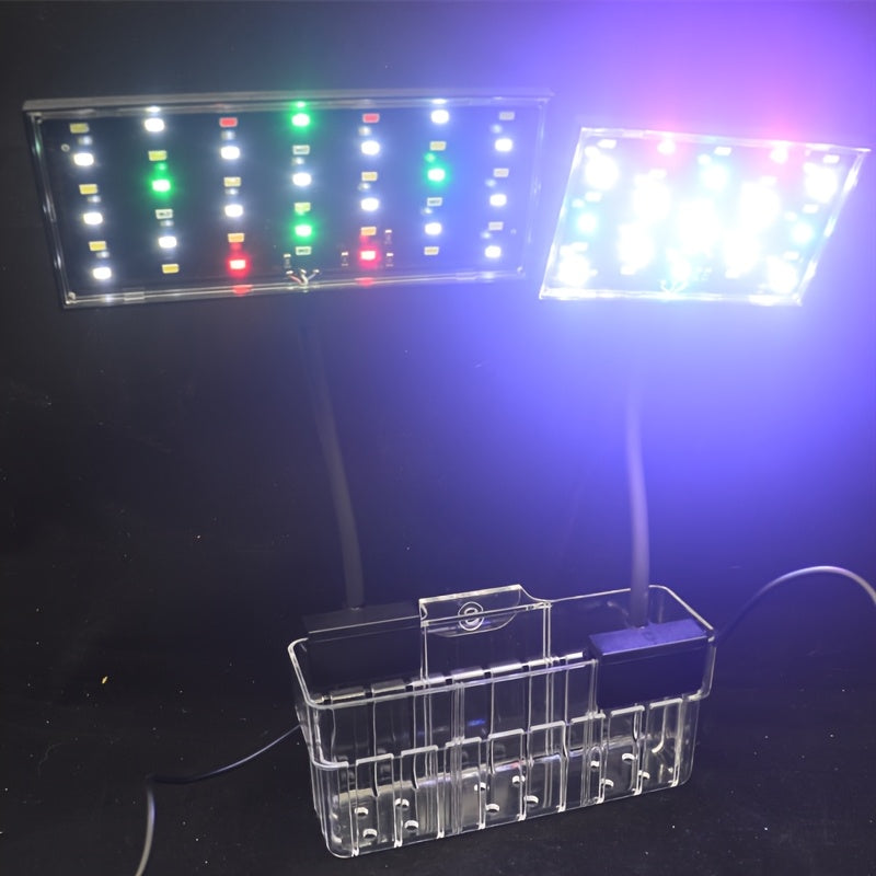 Aquarium Light, Full Spectrum Aquatic Plant Grow Light, Fish Tank Light with Adjustable Brightness, Dimmable, Timer, 360° Rotatable