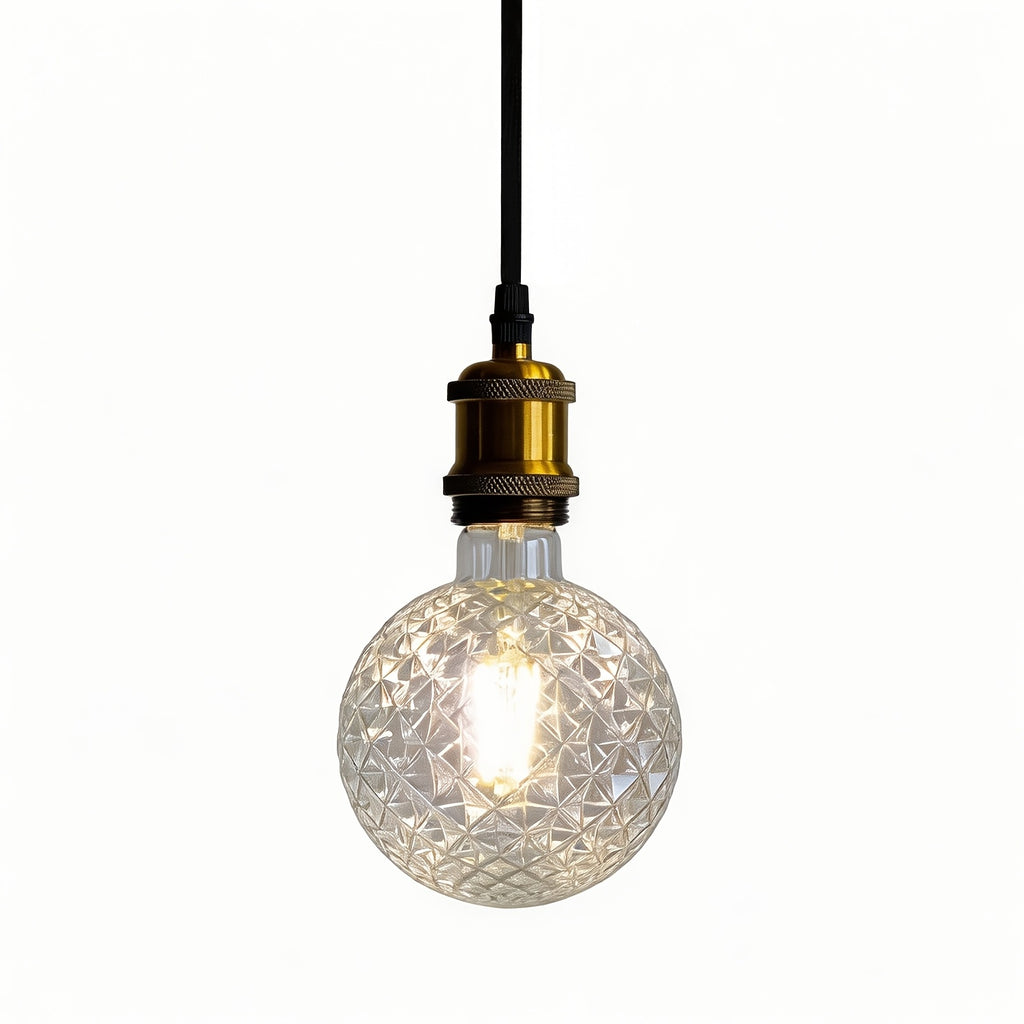1-pack, Edison bulb LED bulb vintage 4W 120V 4000Kelvin, crystal LED bulb, lighting lamp, E26 base LED filament bulb, crystal glass style, suitable for home, bedroom, office