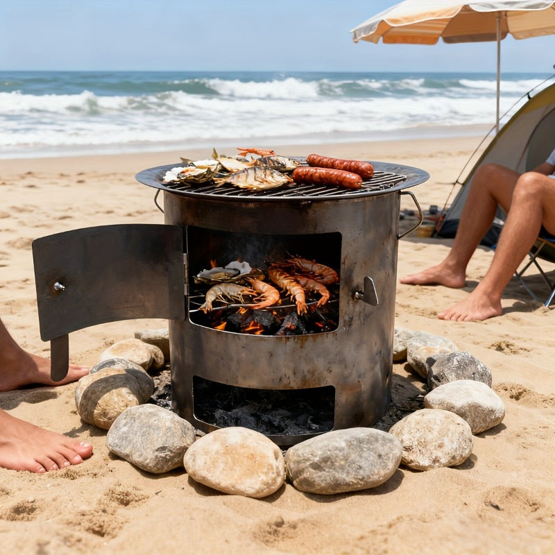 Outdoor Stove, Cooker, Leisure Camping Stove, Portable Outdoor Stove, Tea Cooking, Heating & BBQ, Cooking, Picnic, Heating, Grilling & Camping, for Christmas, Halloween, Easter & Thanksgiving.