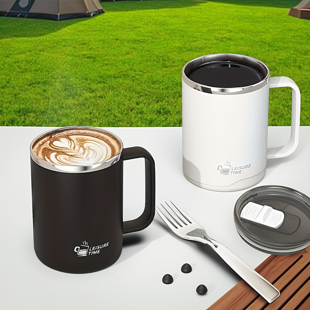 304 Stainless Steel Double Wall Mug, Insulated Coffee Milk Tea Cup, Japanese Style Creative Water Cup, Ideal Gift for Outdoor Adventures, Perfect Present for Ladies