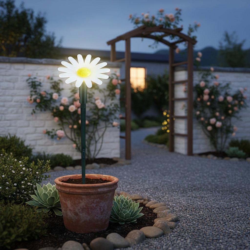 1 Set of 20 LED Solar Flower Lights, 8-Mode Outdoor Decorative Light, IP44 Waterproof, Suitable for Home, Wedding, Holiday and Party - Powered by Solar Lithium Battery, Outdoor Lighting | Flower Decoration | Solar Courtyard Light