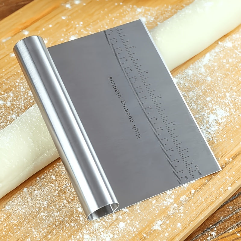 Stainless Steel Dough Scraper, Baking Tool, Pastry & Dough Cutter, Kitchen Accessories