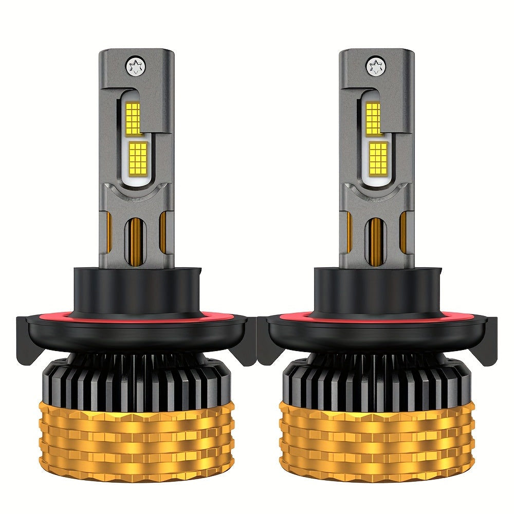 2-Piece Set, 220W LED Bulbs, Compatible with H7, H4, H11 and Other Models, Features 4 Copper Tubes, Suitable for Various Car Headlights, Operates on 12V and 24V, 6000K Color Temperature, No Battery Needed
